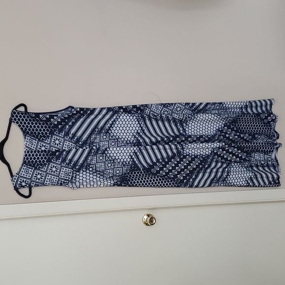 Blue Abstract Maxi Dress - Picture 4 of 4